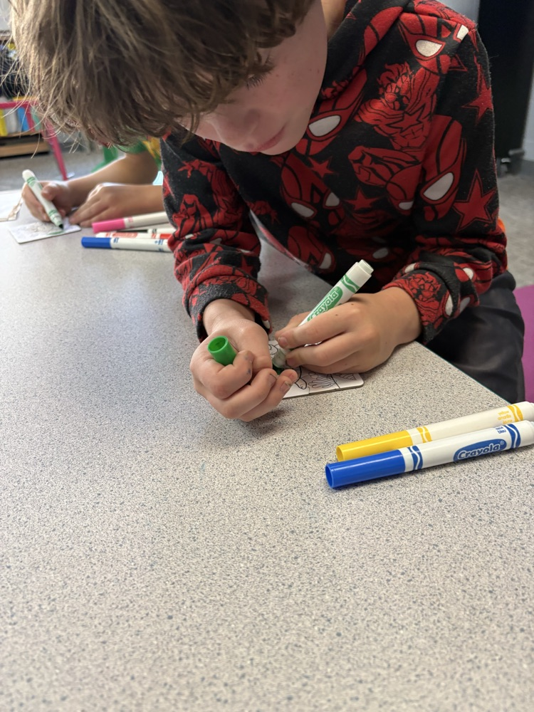student coloring puzzle