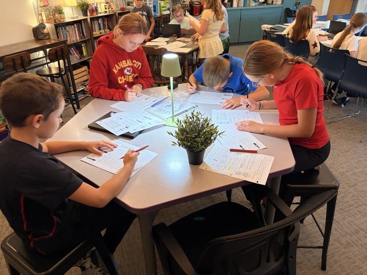 students working