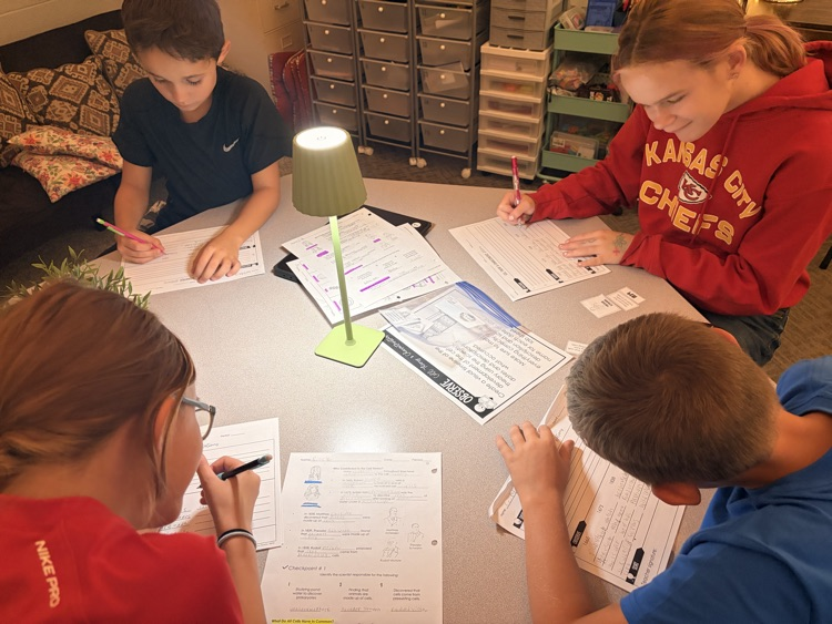 students working