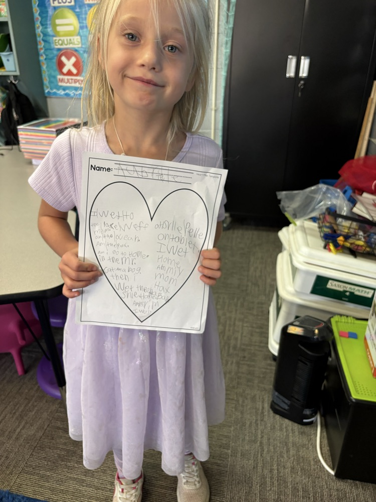 child showing heart map