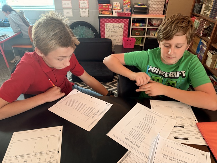 students reading together