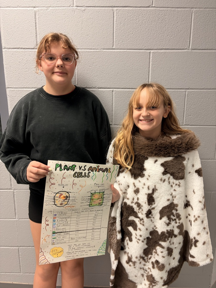 students with poster