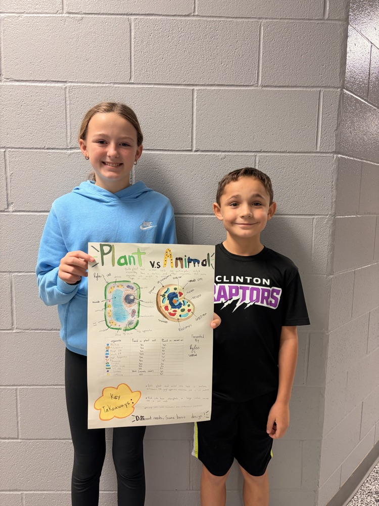 students with poster