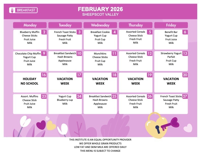 February Menus