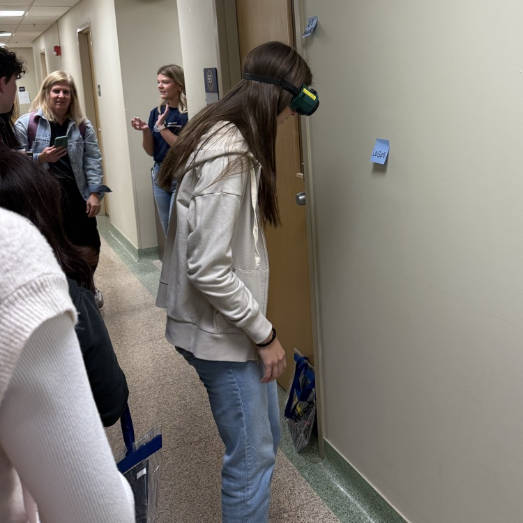 The use of visual impairment goggles gave Leah and other students a glimpse into visual conditions