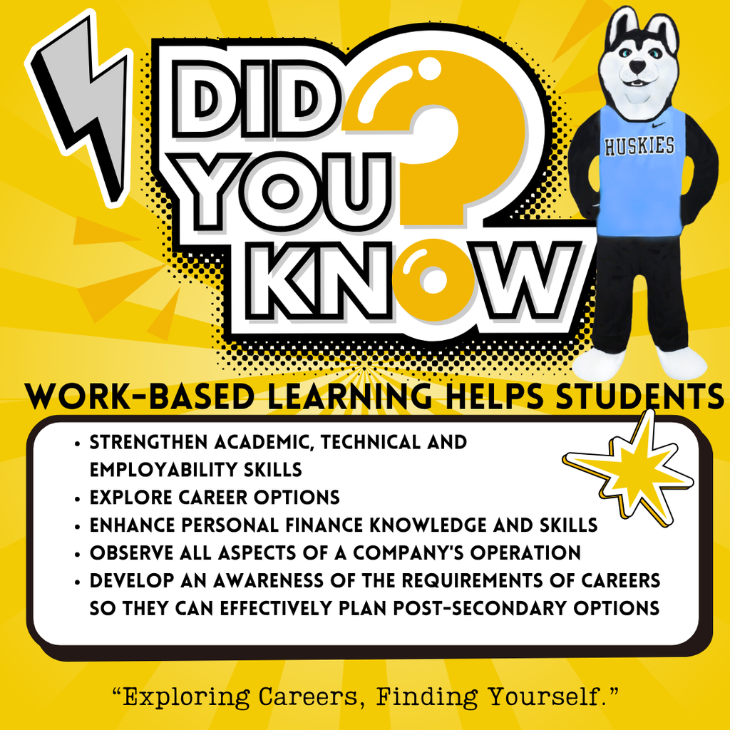 Did you know? Work-Based learning helps students.