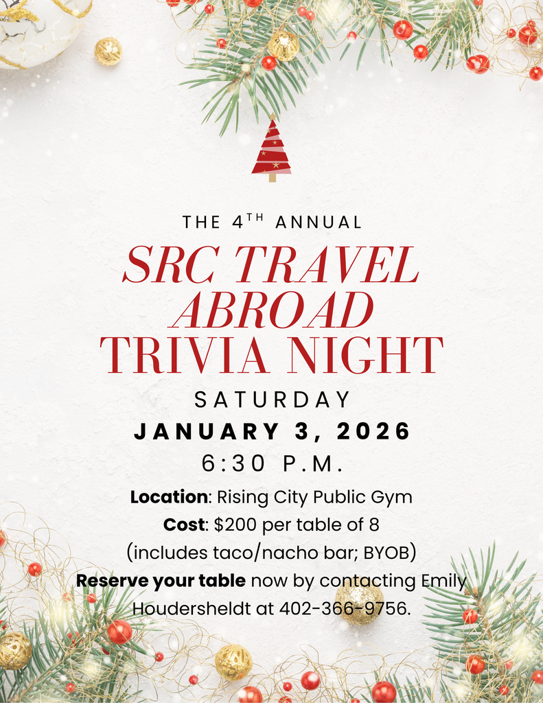 SRC Travel Abroad Trivia Night is January 3rd, 2026.