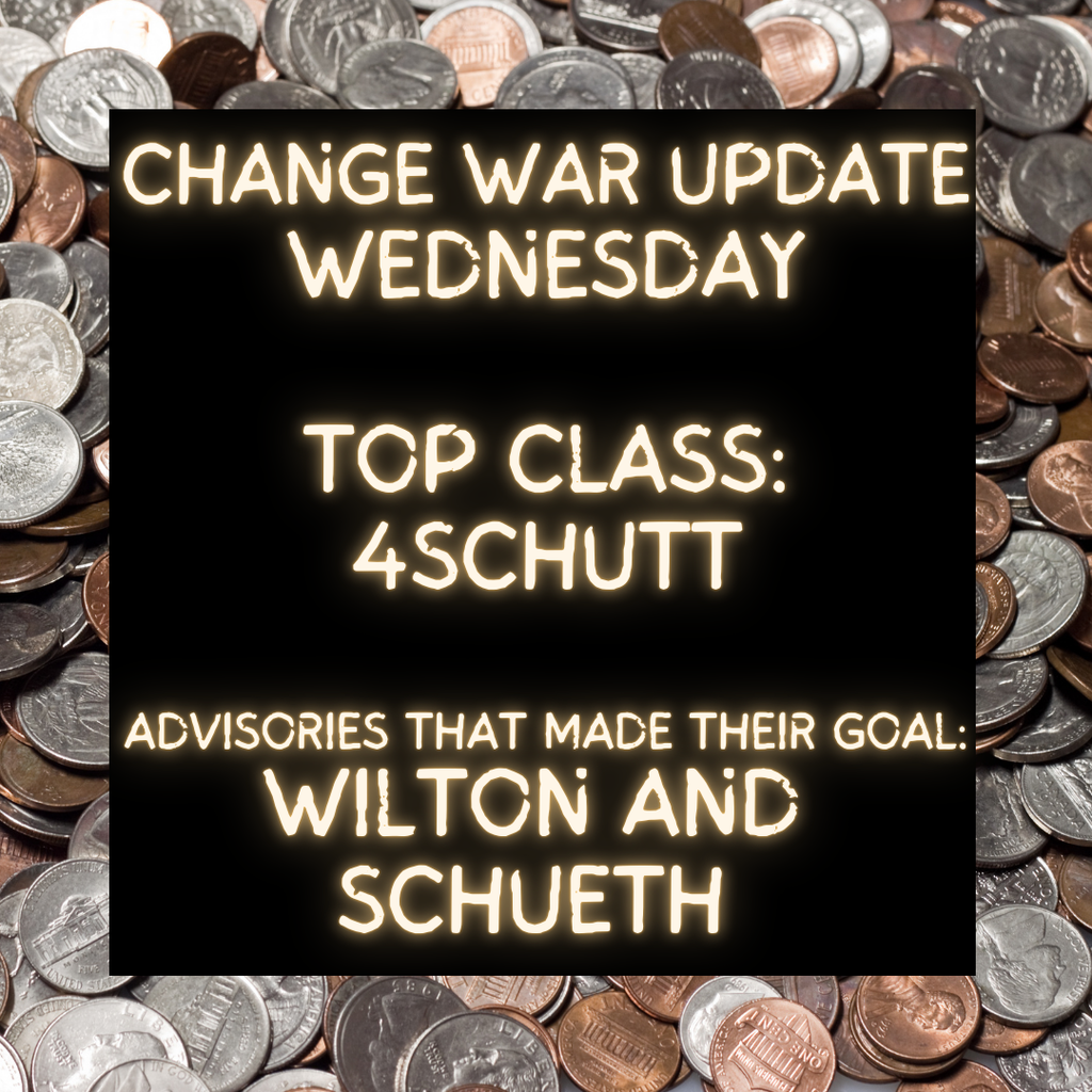 4Schutt keeps their lead; Wilton and Schueth advisories both hit their goal!