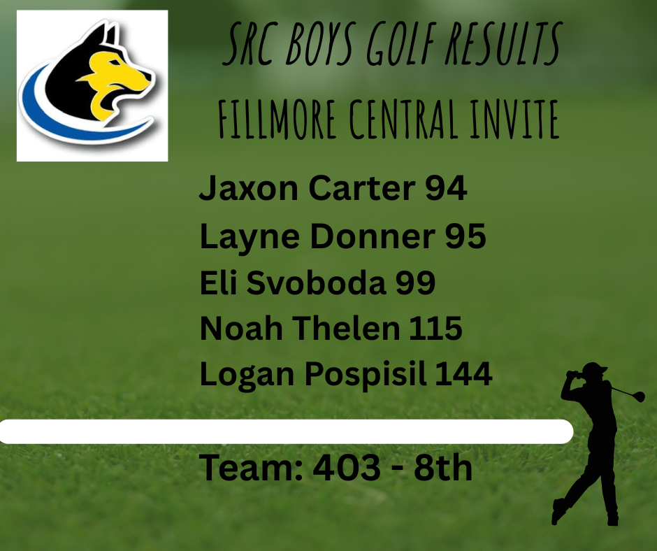 SRC Boys Golf Results at Fillmore Central Invite