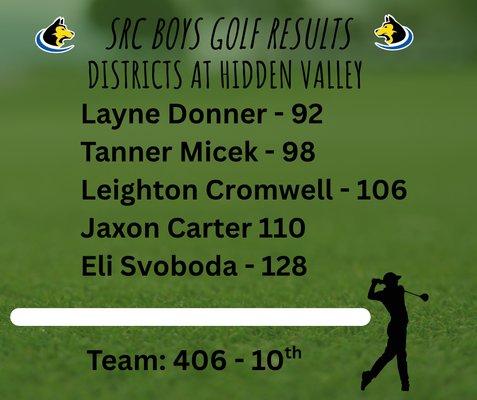 Shelby-Rising City Boys Golf at Districts in Hidden Valley Golf Course.