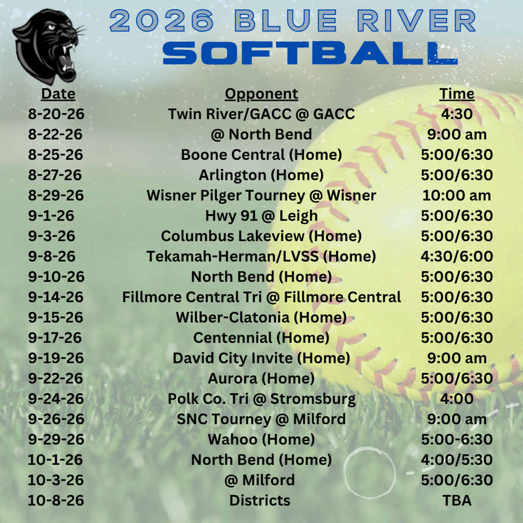 Softball Schedule