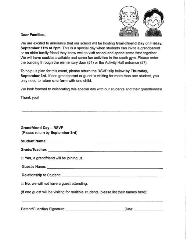 English Grandfriends Note