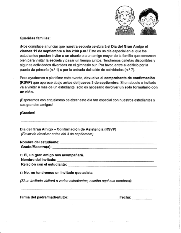 Spanish Grandfriend Note