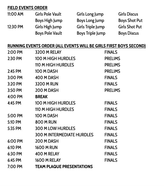Order of Events