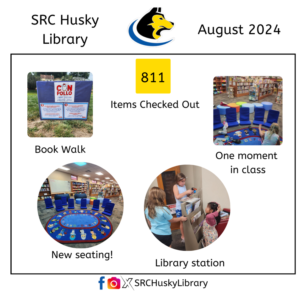 highlights include: book walk, class, time, new seating, and a library station