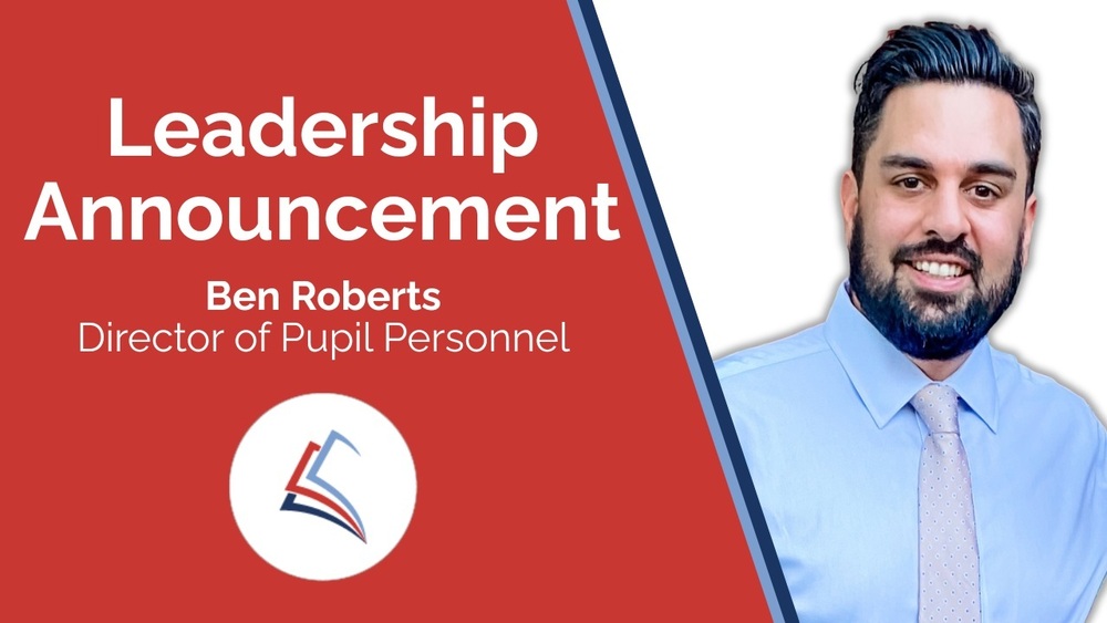 a graphic with a photo of Ben and the text "Leadership Announcement"