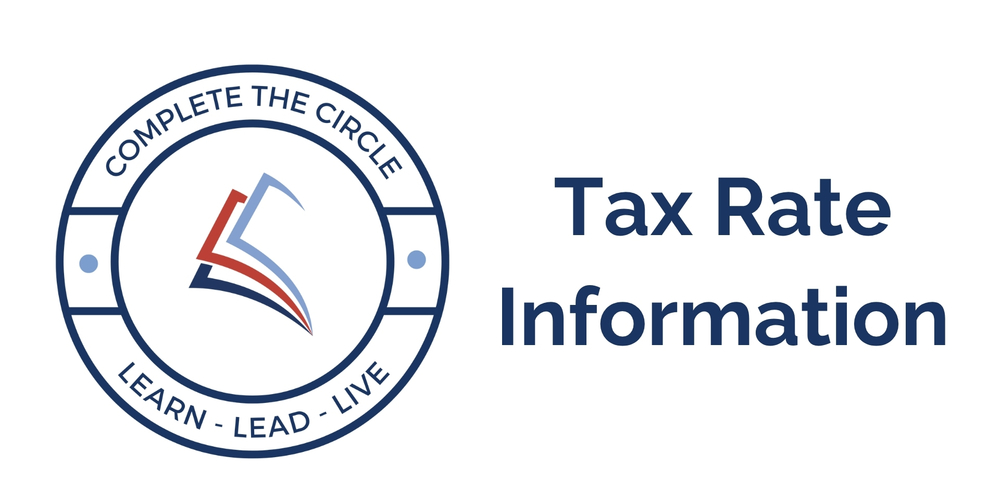 A thumbnail of the SCPS logo and text stating "Tax Rate Information"