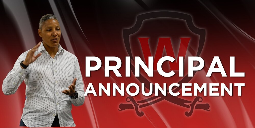 graphic of Mrs. Joni Britt next to a West Middle logo