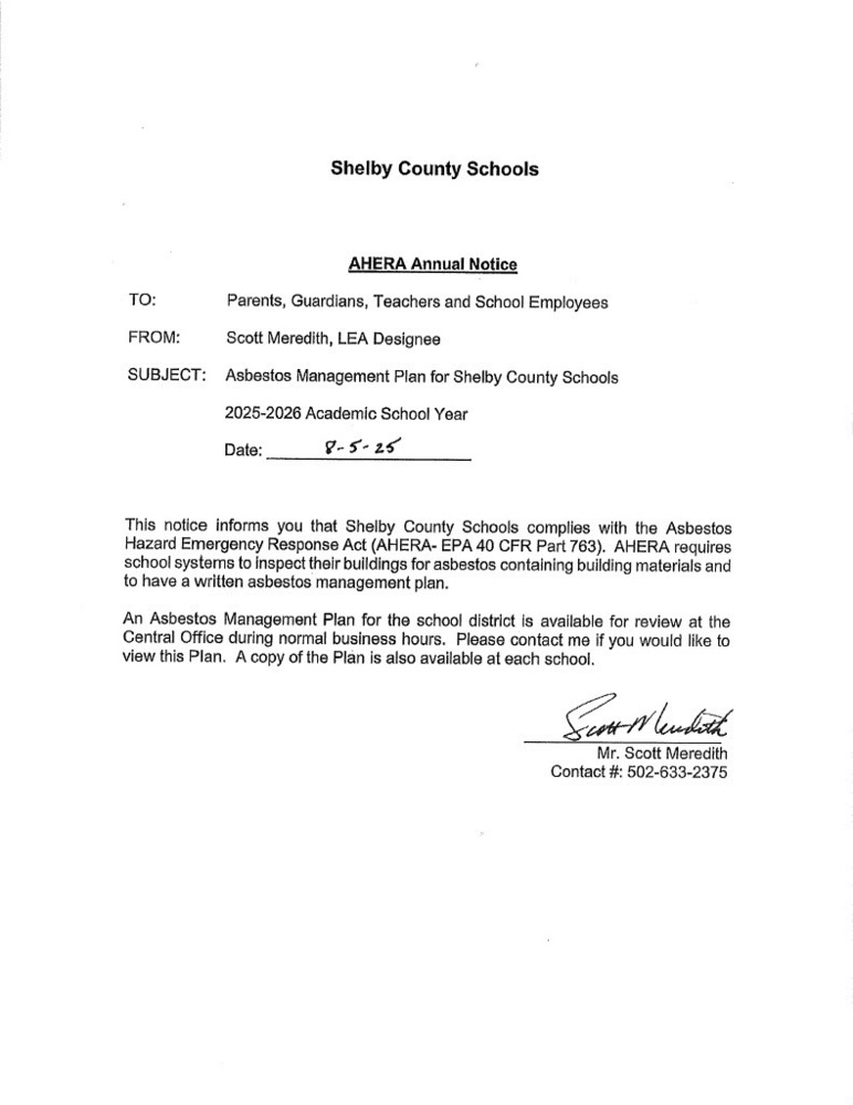 Asbestos Management Plan