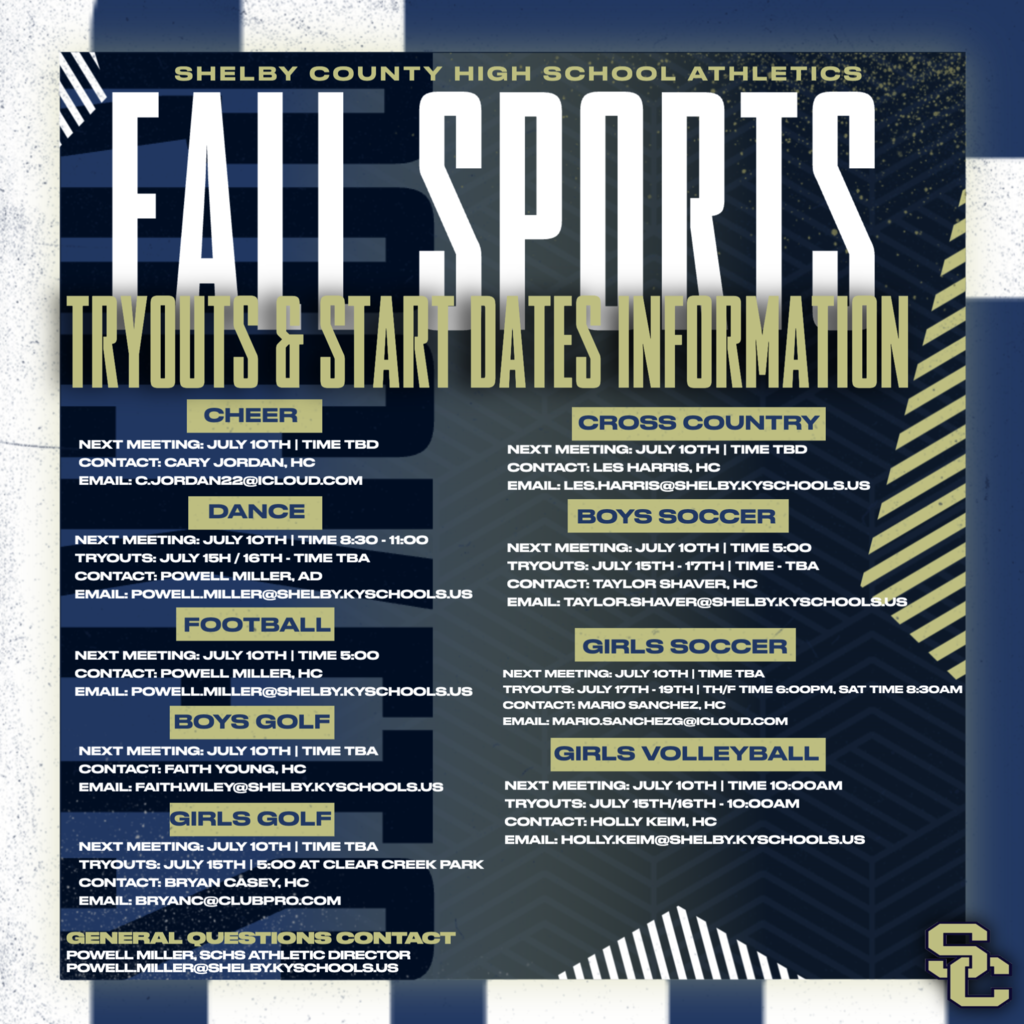 SCHS Fall Sports Tryouts