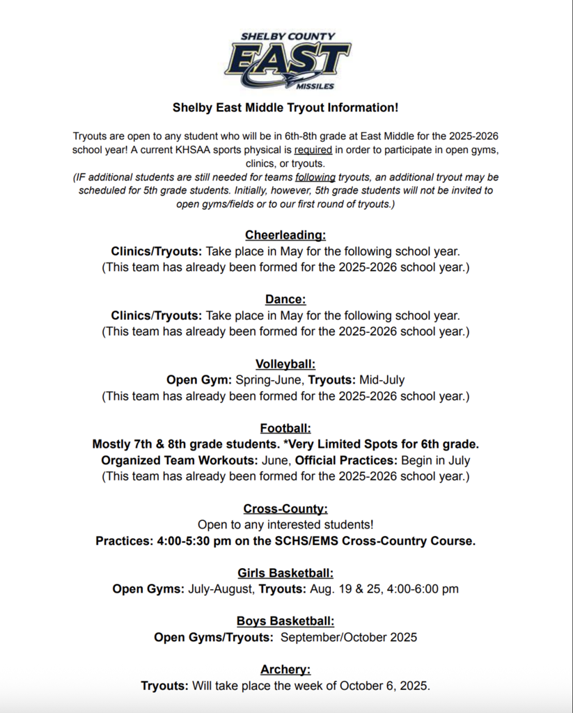 Tryout Info Page 1