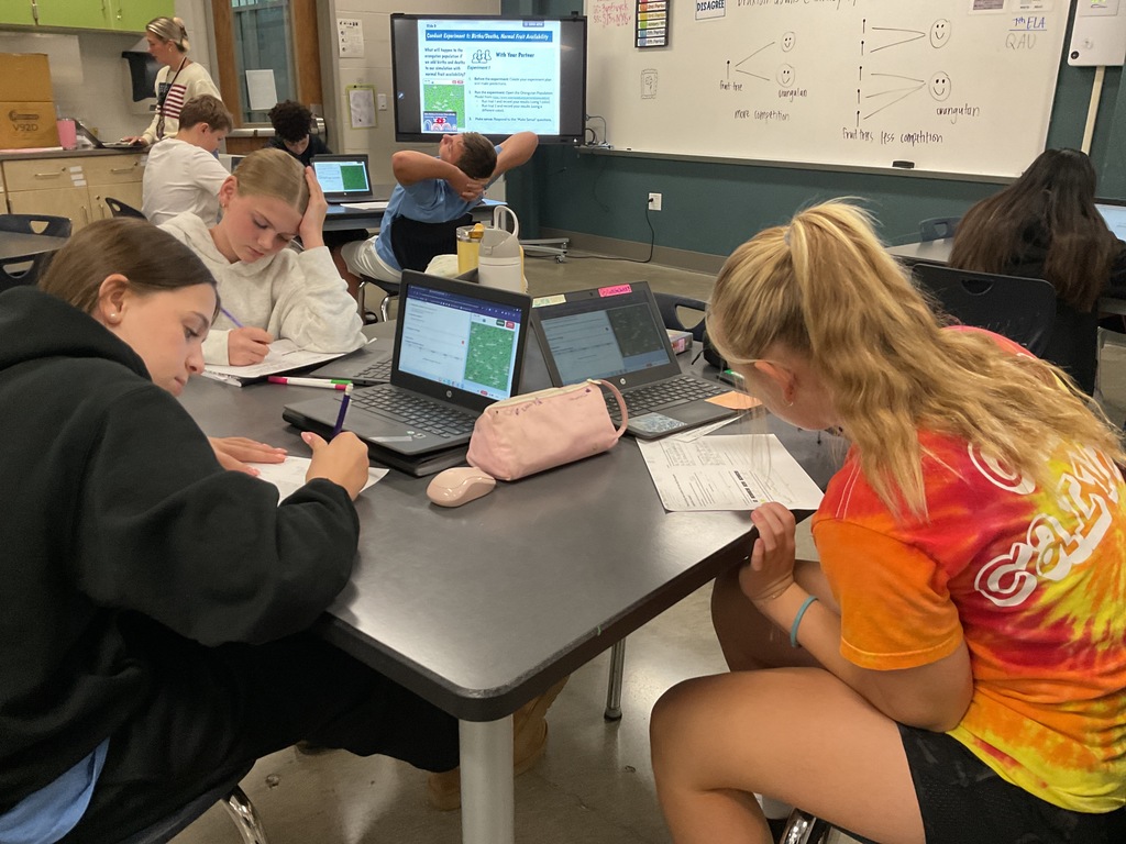 students working