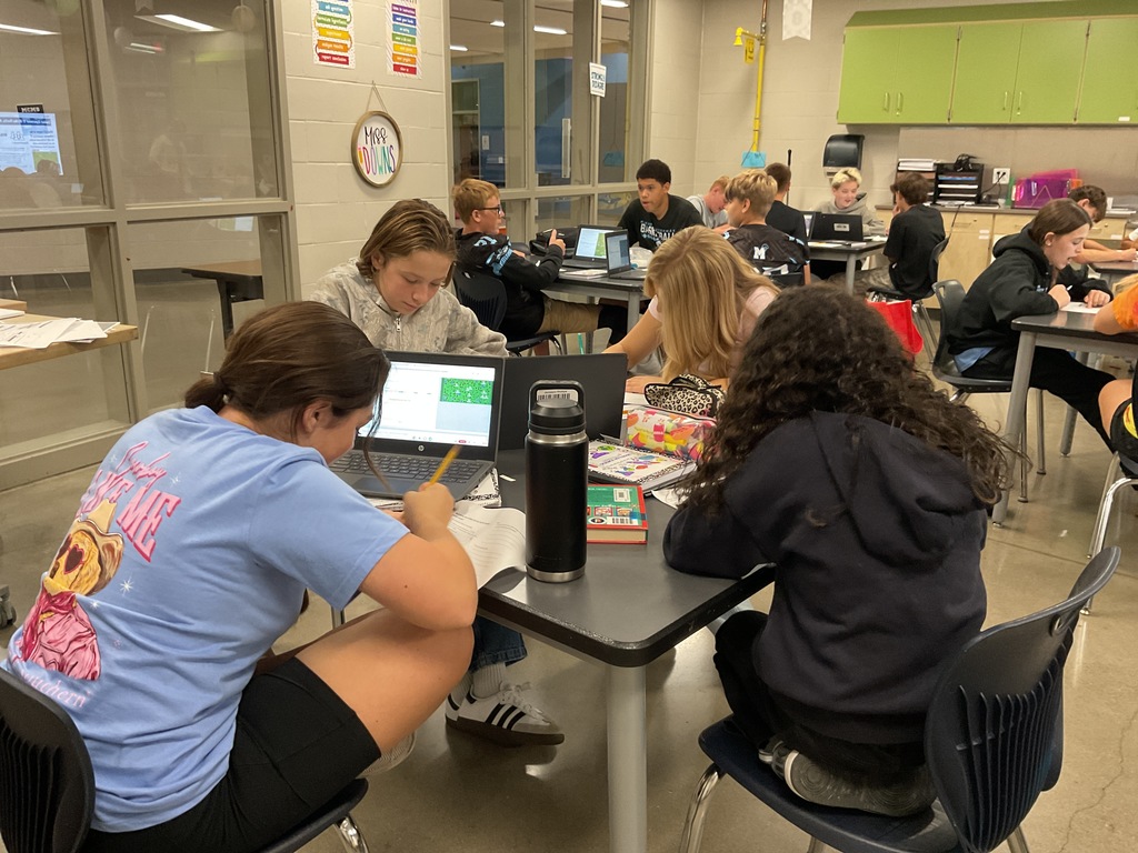 students working