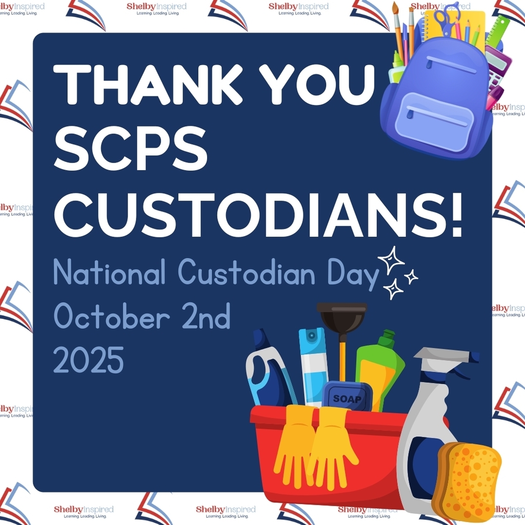 a graphic stating "thank you scps custodians!"