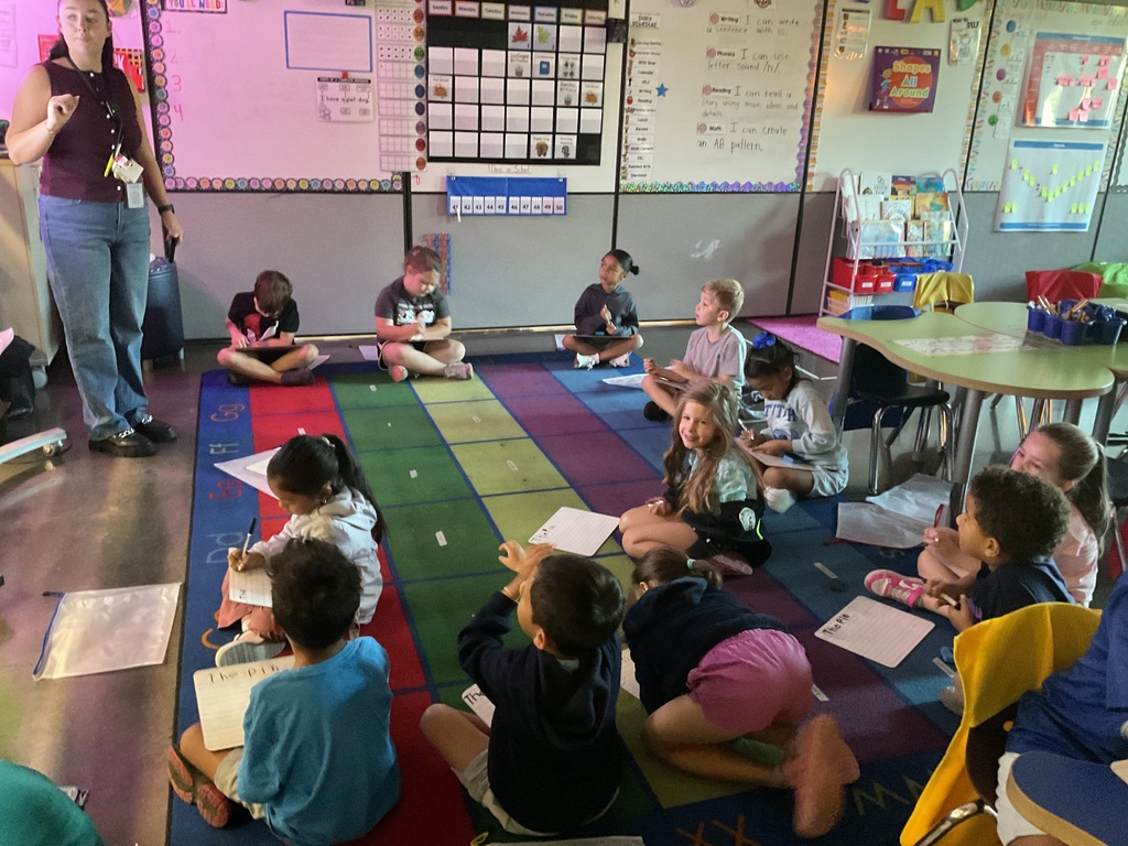 kids working in class