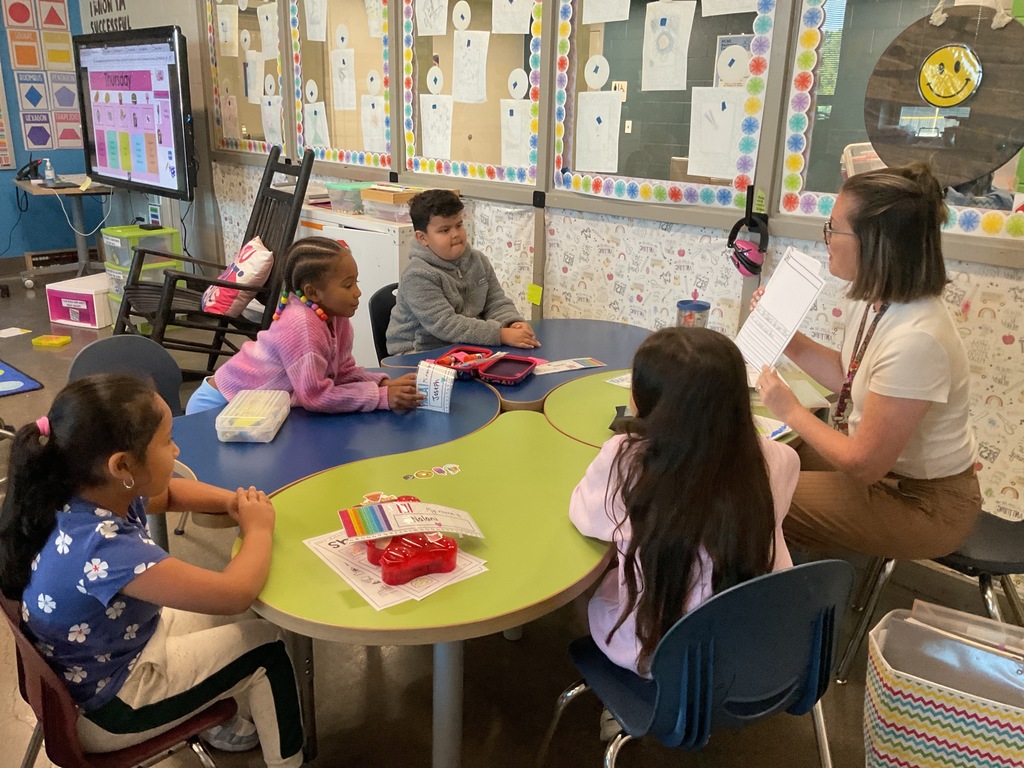 kids in class working