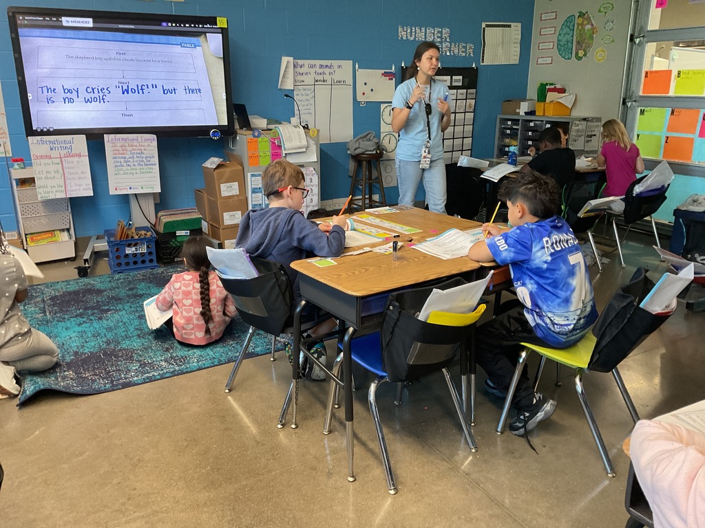 kids working in class