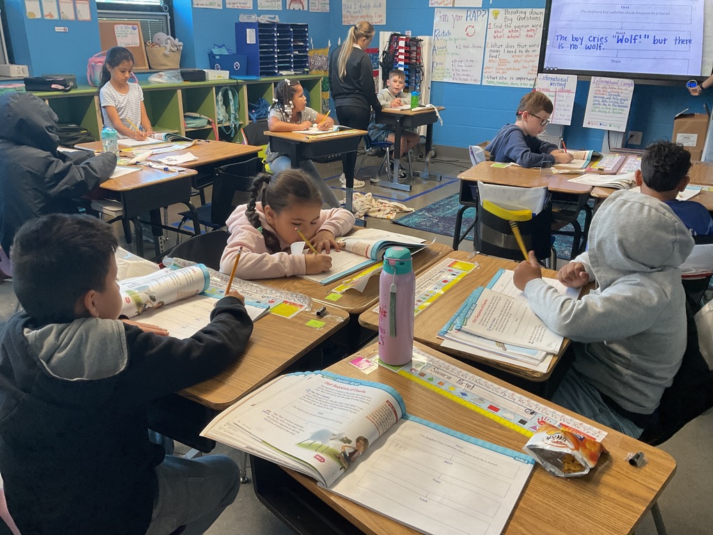 kids working in class