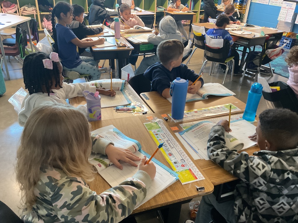 kids working in class