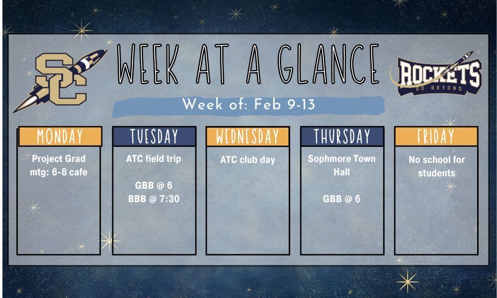 Next Week at a Glance
