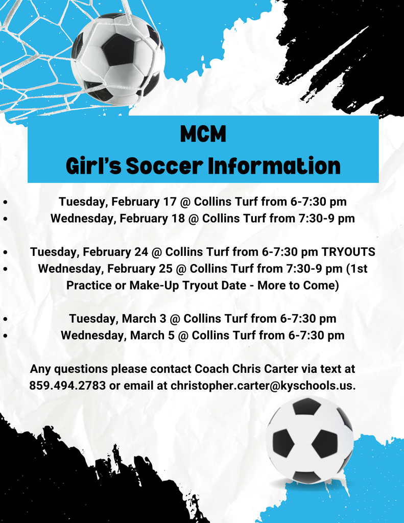 MCM Girl’s Soccer Information