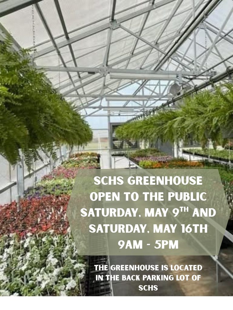 SCHS Greenhouse Hours