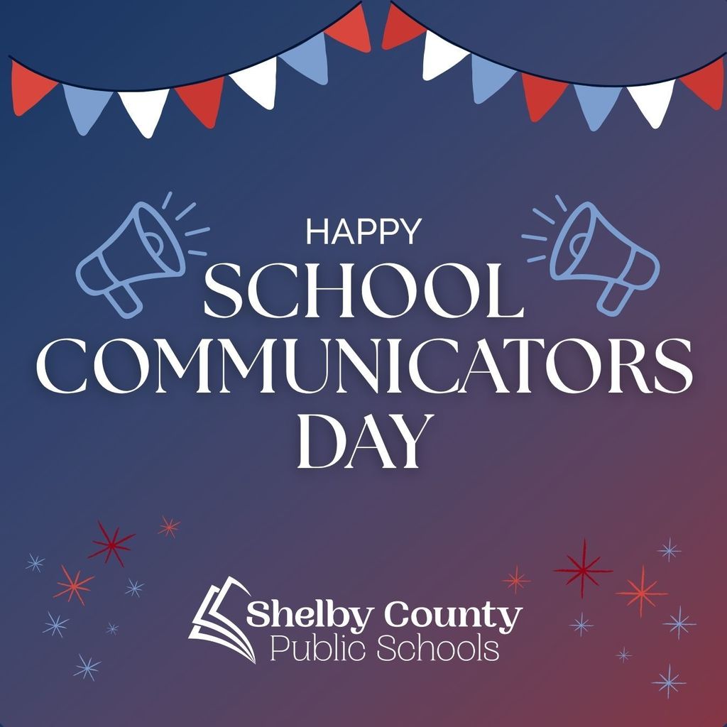 A graphic with the text "Happy School Communicators Day"