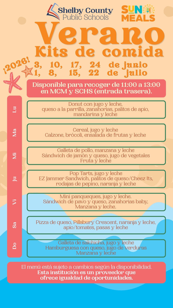 Summer Meal Kits 2026 Information