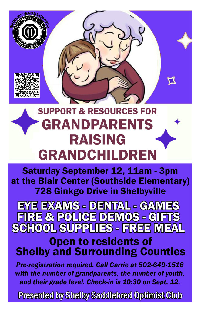 The flyer for the Grandparents Raising Grandchildren event. All important info is in the caption.