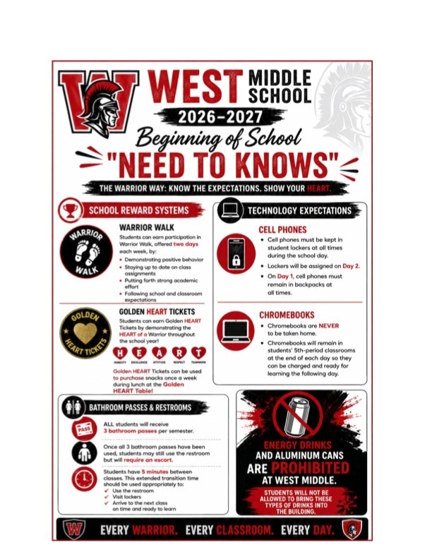 Beginning of "School Need to Knows"
