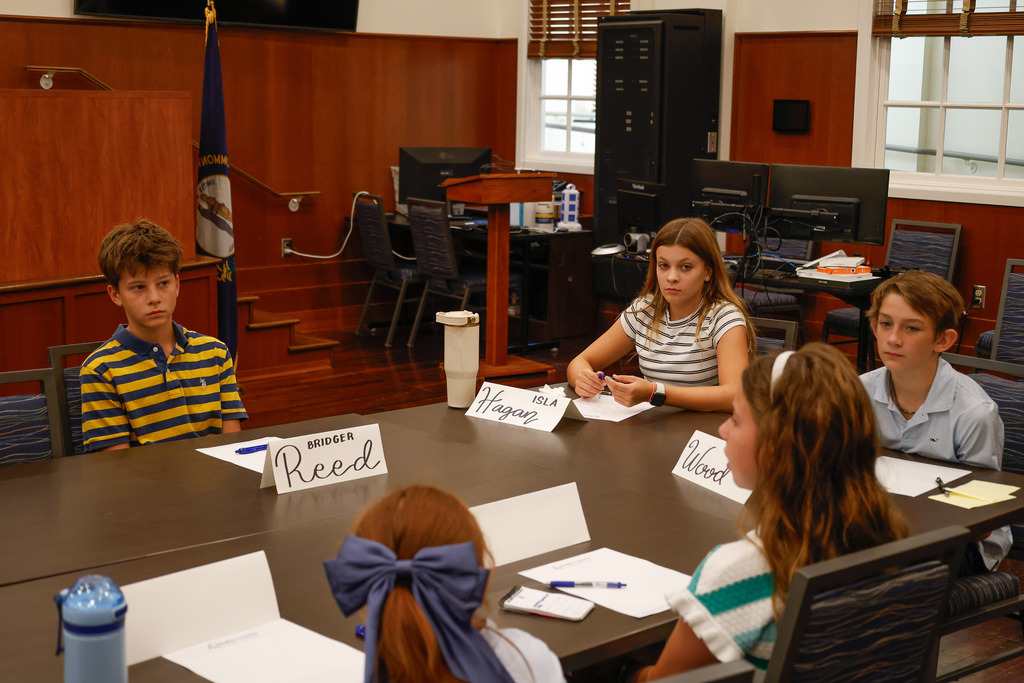 students meeting at Central Office for Superintendent Advisory