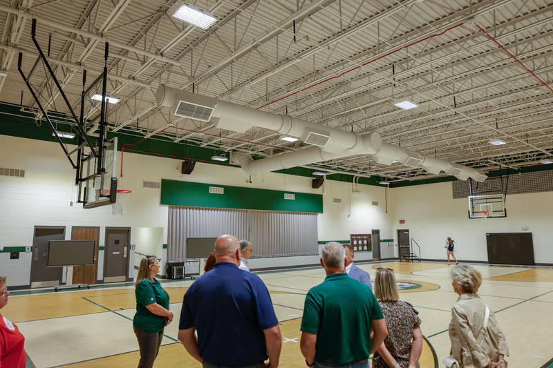 a tour walking through the gym