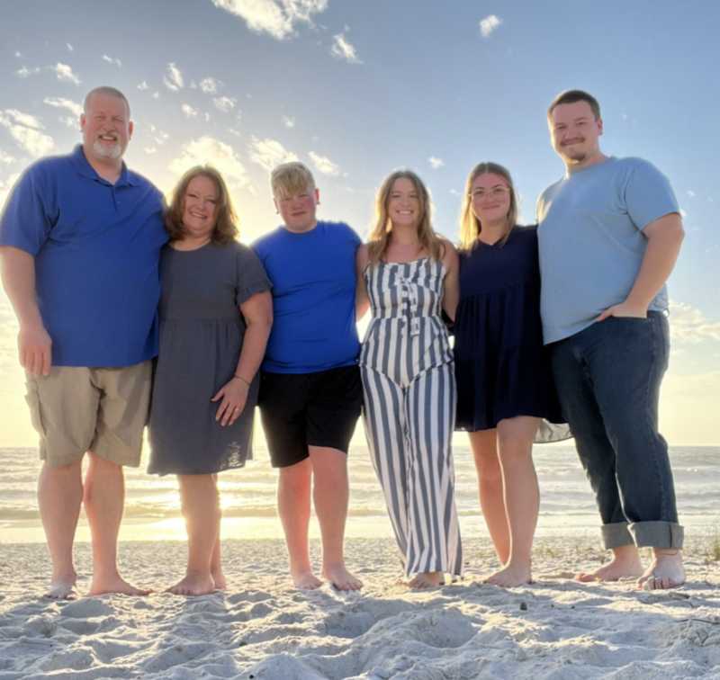 From Left to Right: Shannon (husband), Angie, Ethan, Madison, Rachel (daughter-in-law), and Brant