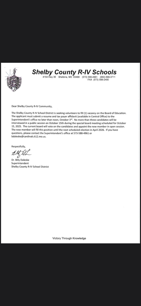 Board Vacancy Notice