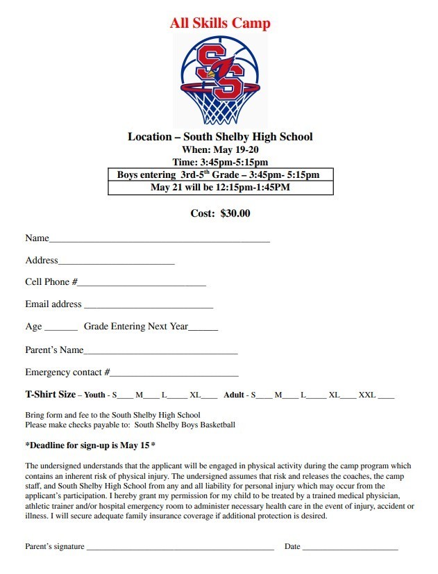 Boys Basketball Camp for 3rd - 5th Grade Students