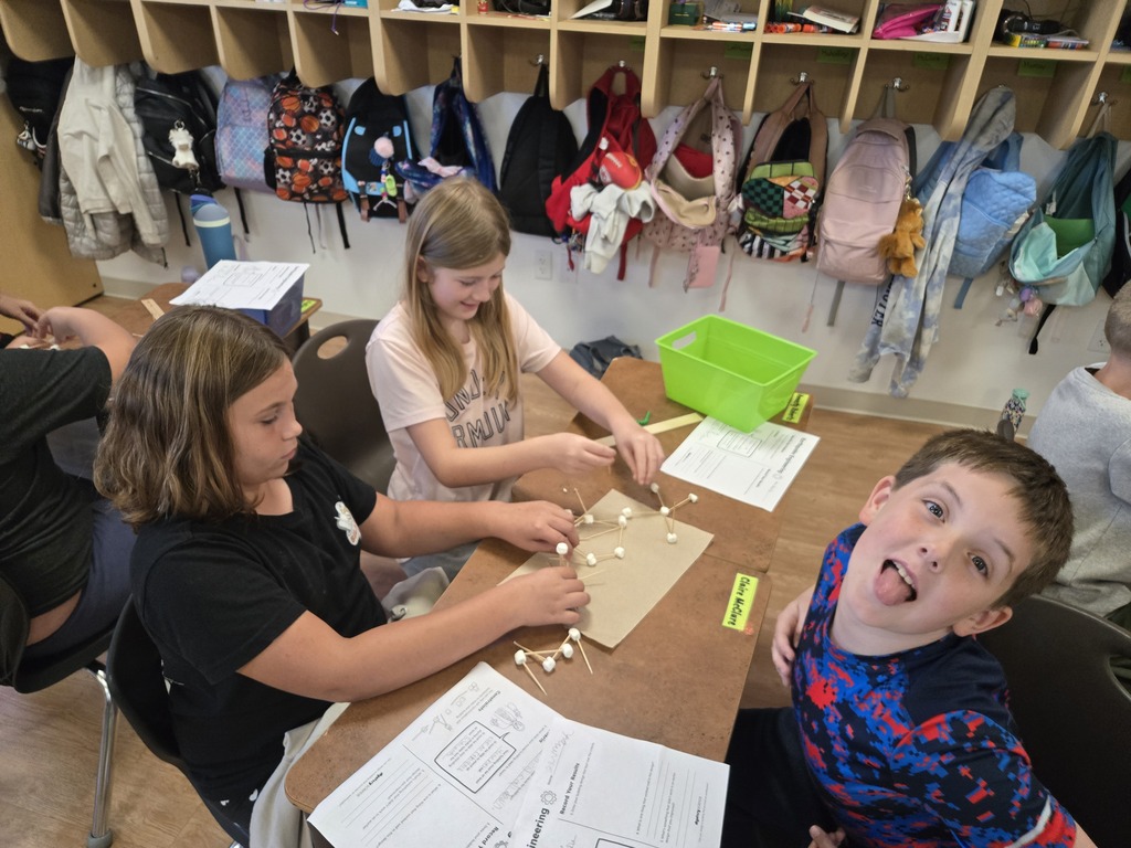 4th grade used the engineer design process to design and test a building to survive an earthquake.  