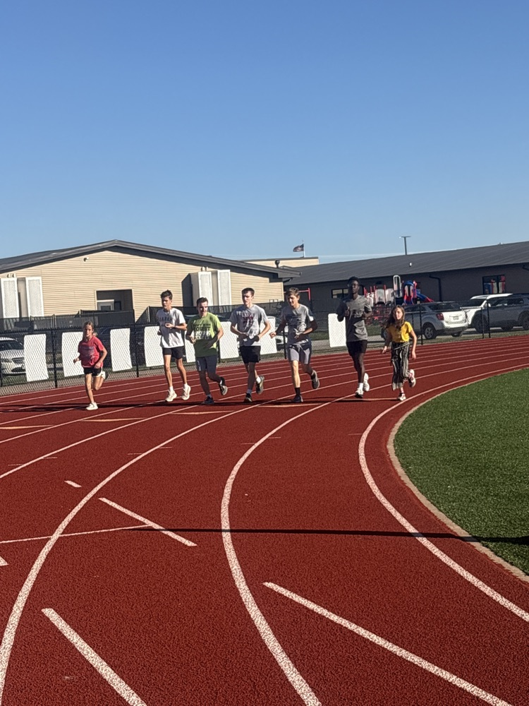 running some laps on the track