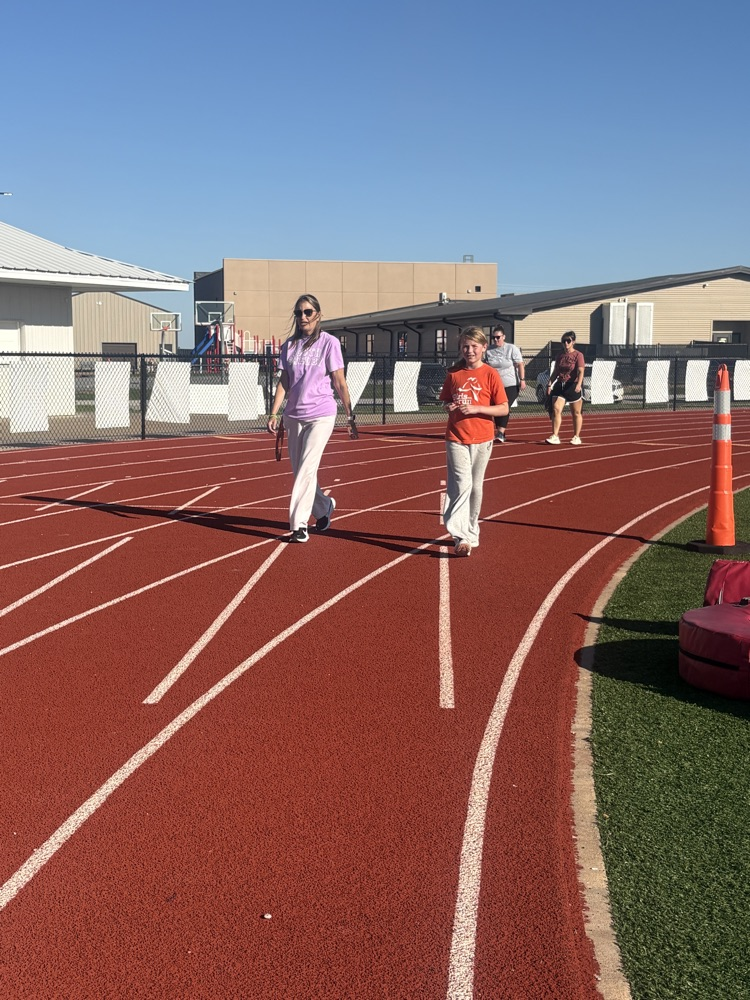 running some laps on the track