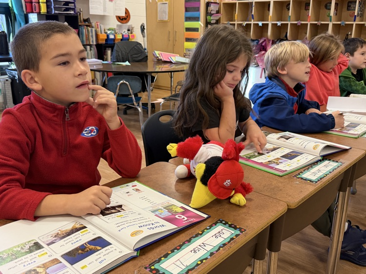 Students in Mrs. Smith's class work on vocabulary and reading sight words.