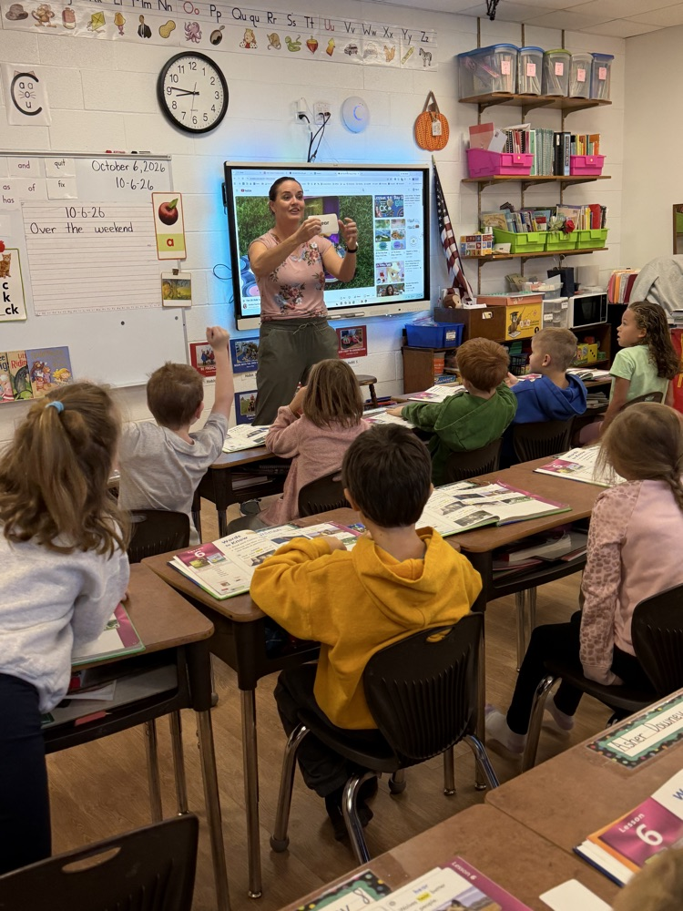 Students in Mrs. Smith's class work on vocabulary and reading sight words.